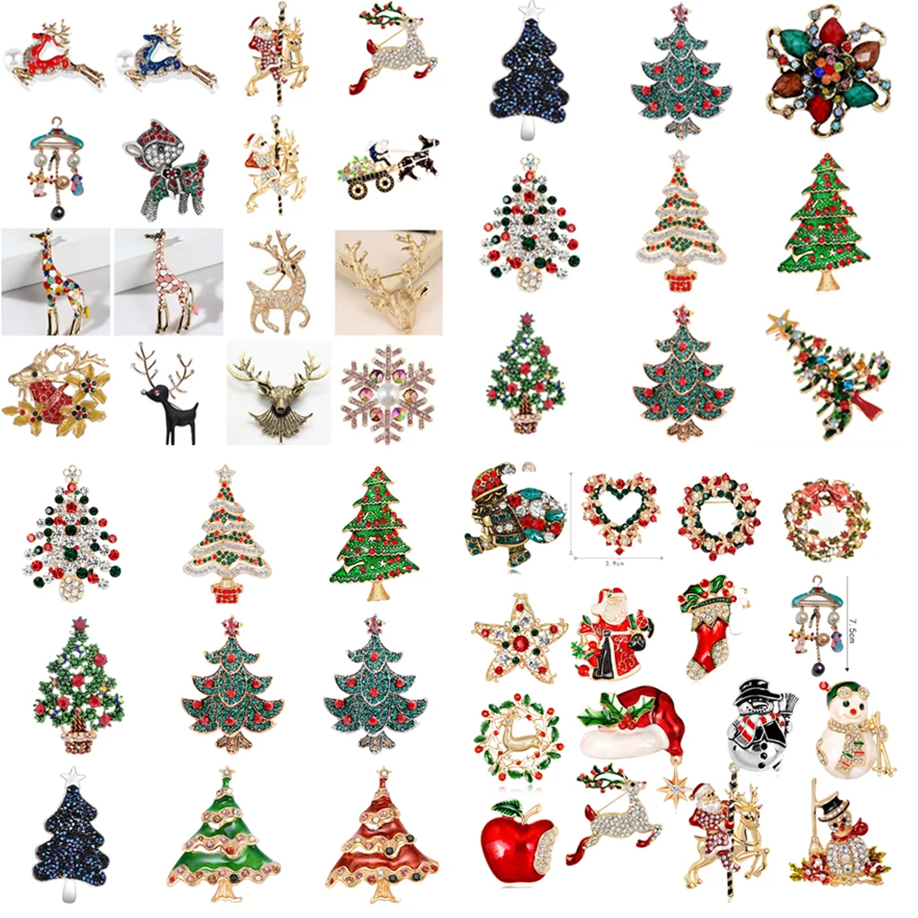 New Year Christmas Tree Mini Star Love Heart Deer Santa Claus Jewellery Gifts Small Pine Alloy Brooch Tree Christmas Decoration
New Year Christmas Tree Mini Star Love Heart Deer Santa Claus Jewellery Gifts Small Pine Alloy Brooch Tree Christmas Decoration