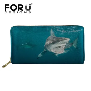 FORUDESIGNS Women Pu Leather Long Wallets Great White Shark Printing Coin Purse Function Card Holder Casual Female Clutch Bags
FORUDESIGNS Women Pu Leather Long Wallets Great White Shark Printing Coin Purse Function Card Holder Casual Female Clutch Bags