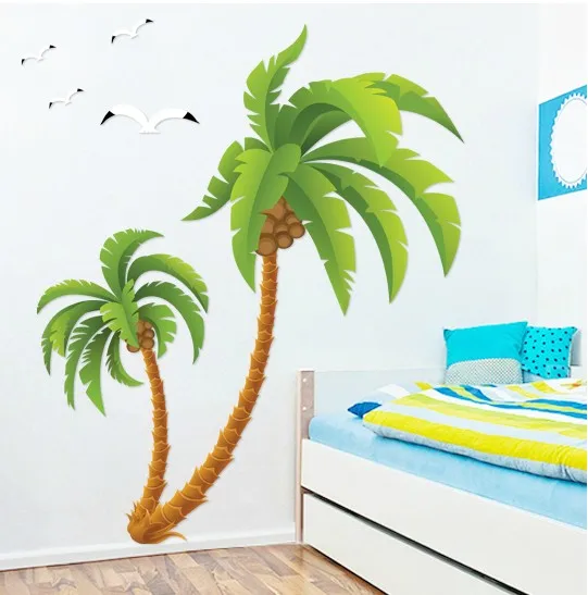 New High Quality XXL Size Beach Tall Palms Coconut Tree Waterproof Vinyl Stickers Living Room Kid's Room Wall Sticker 170*140CM
New High Quality XXL Size Beach Tall Palms Coconut Tree Waterproof Vinyl Stickers Living Room Kid's Room Wall Sticker 170*140CM