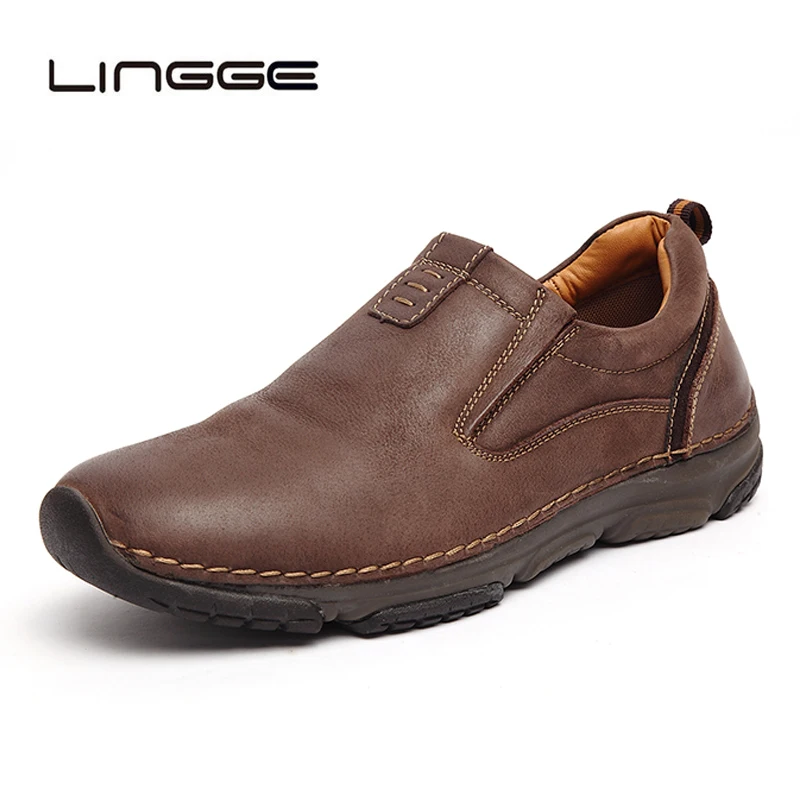 LINGGE New 2019 Men Casual Shoes 100% Genuine Leather Men Flats Loafers Brand Soft Men Moccasins Breathable Men Footwear
LINGGE New 2019 Men Casual Shoes 100% Genuine Leather Men Flats Loafers Brand Soft Men Moccasins Breathable Men Footwear