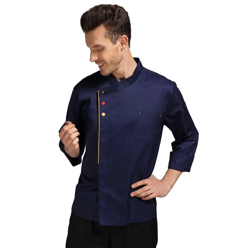 New chef uniform free custom logo long sleeve man's cook clothes 5XL plus size restaurant uniform
New chef uniform free custom logo long sleeve man's cook clothes 5XL plus size restaurant uniform