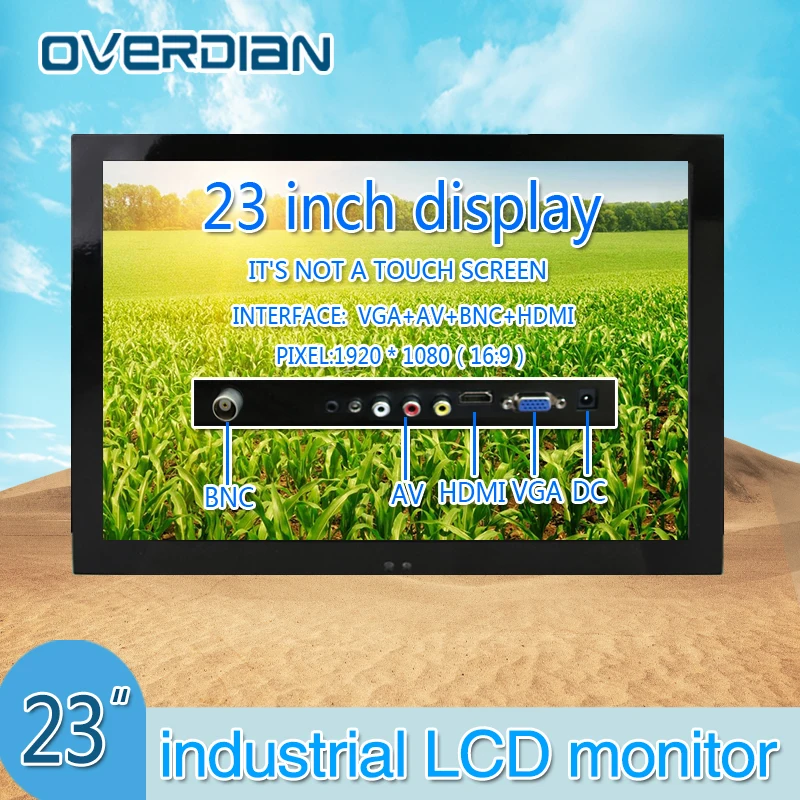 23 "VGA/HDMI/AV/BNC Интерфейс промышленных Управление Мониторы/Дисплей 1920*1080 Металл В
