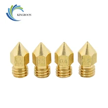 MK7 MK8 Bico 0.4mm 0.3mm 0.2mm 0.5mm Cobre 3D Impressoras Peças Da Extrusora Com Rosca 1.75mm 3.0mm Filamento Cabeça Bicos de Bronze Parte(China)