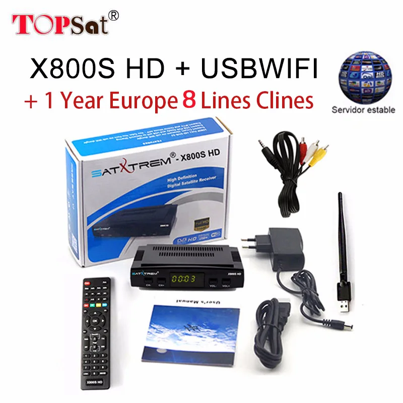 HD Receptor DVB-S2 Satellite TV Receiver Decoder + Europe cccam 8 lines for 1 year spain +USB WIFI support bisskey powervu
HD Receptor DVB-S2 Satellite TV Receiver Decoder + Europe cccam 8 lines for 1 year spain +USB WIFI support bisskey powervu