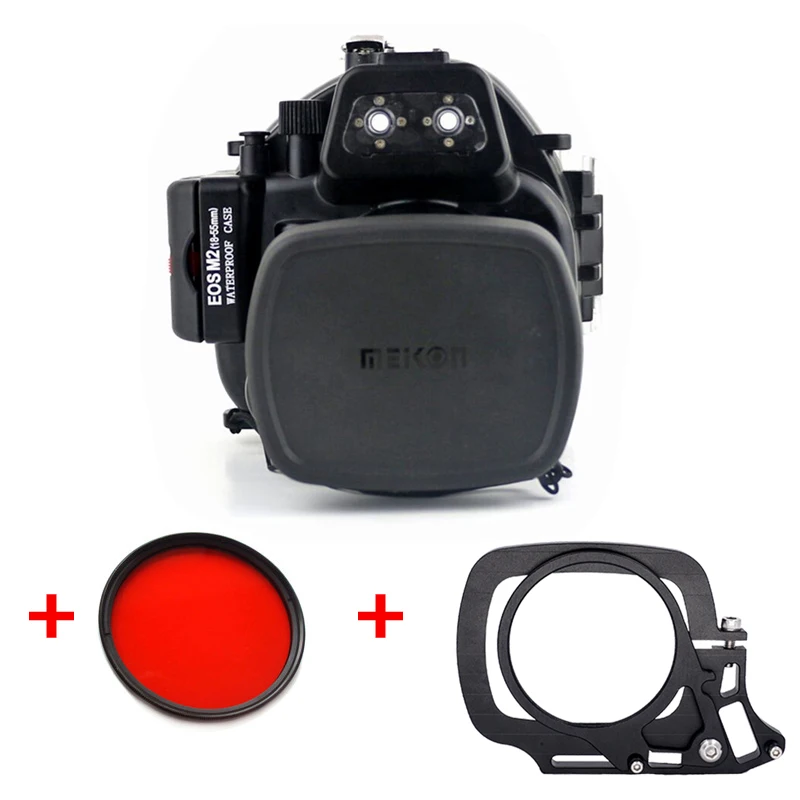 Underwater Waterproof Housing Diving Camera Case for Canon EOS M2 EOS-M2 II Camera18-55mm lens 67mm Red filter Wet-lens Adapter
Underwater Waterproof Housing Diving Camera Case for Canon EOS M2 EOS-M2 II Camera18-55mm lens 67mm Red filter Wet-lens Adapter