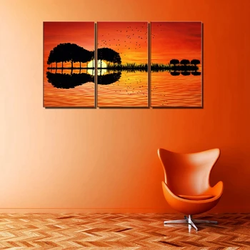 Landscape Guitar Tree Lake Sunset Red Dusk 3 Pieces Pictures for Living Room Wall Decor Posters and Prints Home Decor Wall Art
Landscape Guitar Tree Lake Sunset Red Dusk 3 Pieces Pictures for Living Room Wall Decor Posters and Prints Home Decor Wall Art