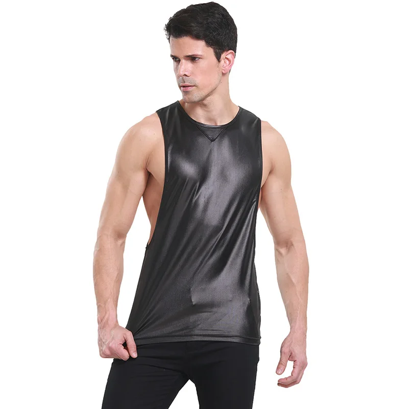 Faux Leather Men Tank Top Sexy Solid Fitness Exercise Bodybuilding Loose Sportswears Plus Size Undershirt Casual Vest Tees 40%W
Faux Leather Men Tank Top Sexy Solid Fitness Exercise Bodybuilding Loose Sportswears Plus Size Undershirt Casual Vest Tees 40%W