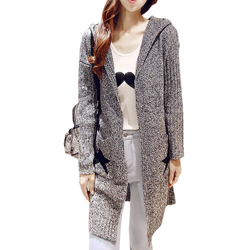 Jumper Korean Models Trend Fall Winter Long Cardigan Women Loose Knit Hooded Sweater Coat Clothing Vestidos LXJ300
Jumper Korean Models Trend Fall Winter Long Cardigan Women Loose Knit Hooded Sweater Coat Clothing Vestidos LXJ300