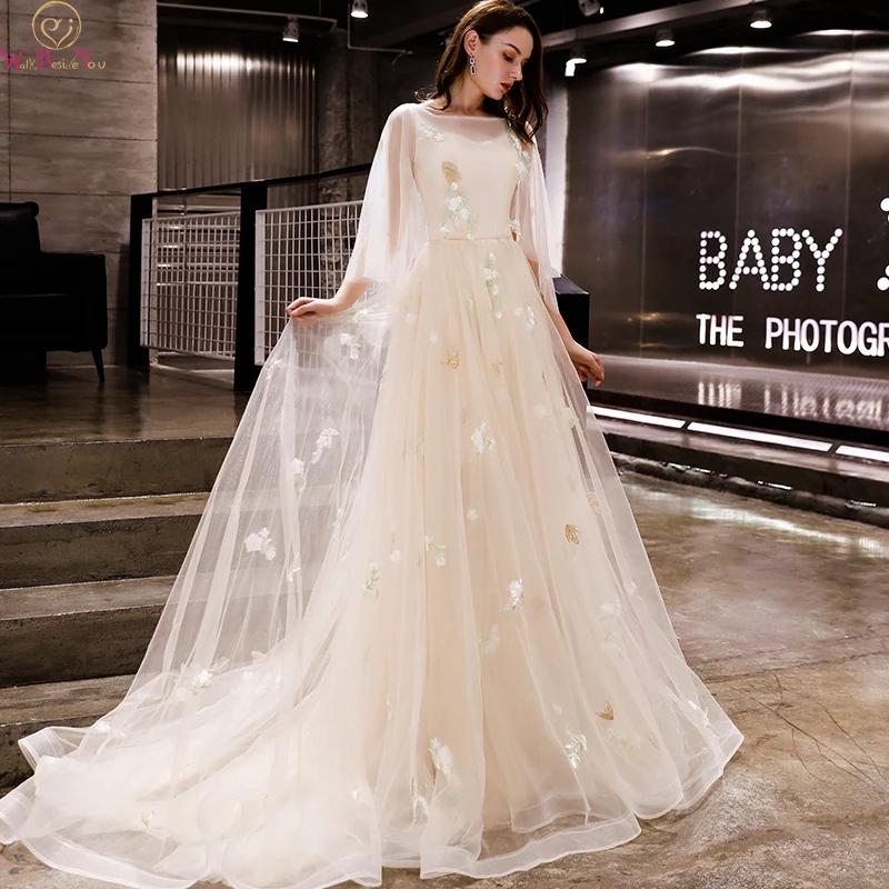Illusion Prom Dress 2019 Formal Tulle Transparent Three Quarter Sleeve Scoop Neck A-line Appliques Evening Gowns Walk Beside You
Illusion Prom Dress 2019 Formal Tulle Transparent Three Quarter Sleeve Scoop Neck A-line Appliques Evening Gowns Walk Beside You
