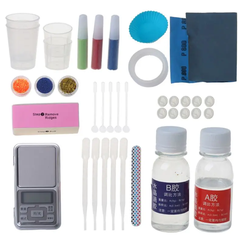 DIY Epoxy Resin Molds Necessary Jewelry Making Tool Kit With Scale Resin AB Glue 
DIY Epoxy Resin Molds Necessary Jewelry Making Tool Kit With Scale Resin AB Glue