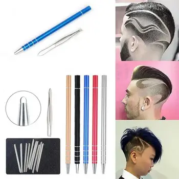 

1set Hair Scissors Hairdressing Scissors Engrave Beard Hair Shavings Eyebrows Carve Pen Shears Tattoo Barber Hair Trimmers