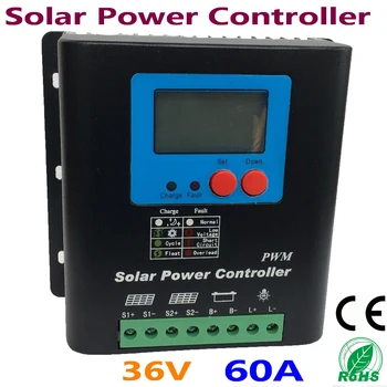 60A 36V Solar Controller 36V panel Battery Charge Controller Solar Home system indoor use LCD 60 Amps Solar Charge Controller
60A 36V Solar Controller 36V panel Battery Charge Controller Solar Home system indoor use LCD 60 Amps Solar Charge Controller