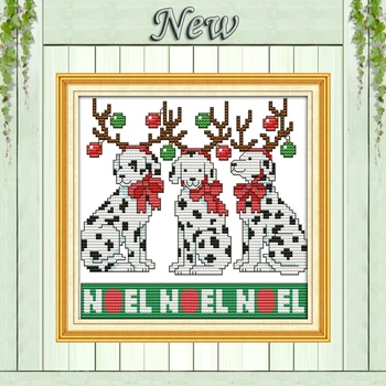 The Christmas dogs home Decor paintings counted printed on canvas DMC 11CT 14CT DIY kits Cross Stitch embroidery needlework Sets
The Christmas dogs home Decor paintings counted printed on canvas DMC 11CT 14CT DIY kits Cross Stitch embroidery needlework Sets