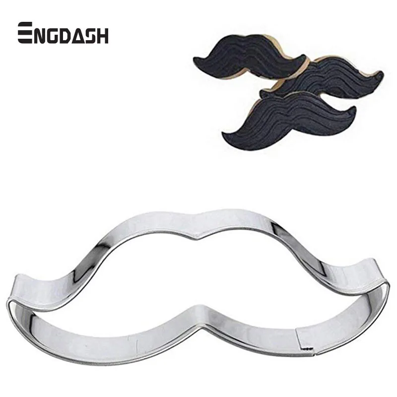 ENGDASH 1pc Stainless Steel Moustache Shape Cookie Cutter Pastry Fondant Cake Biscuit Mold Wedding Cake Decorating Tools
ENGDASH 1pc Stainless Steel Moustache Shape Cookie Cutter Pastry Fondant Cake Biscuit Mold Wedding Cake Decorating Tools