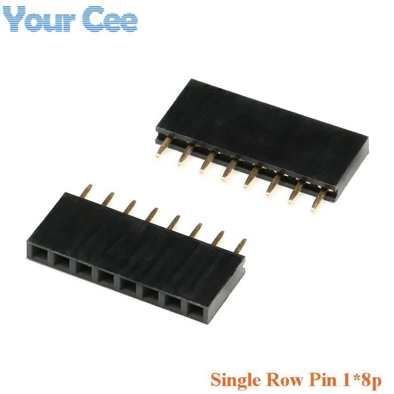 20 pcs Straight Header Strip Socket Connector 8Pin Pitch 2.54mm 1*8P Female Single Row 1*8 Pin Needle
20 pcs Straight Header Strip Socket Connector 8Pin Pitch 2.54mm 1*8P Female Single Row 1*8 Pin Needle