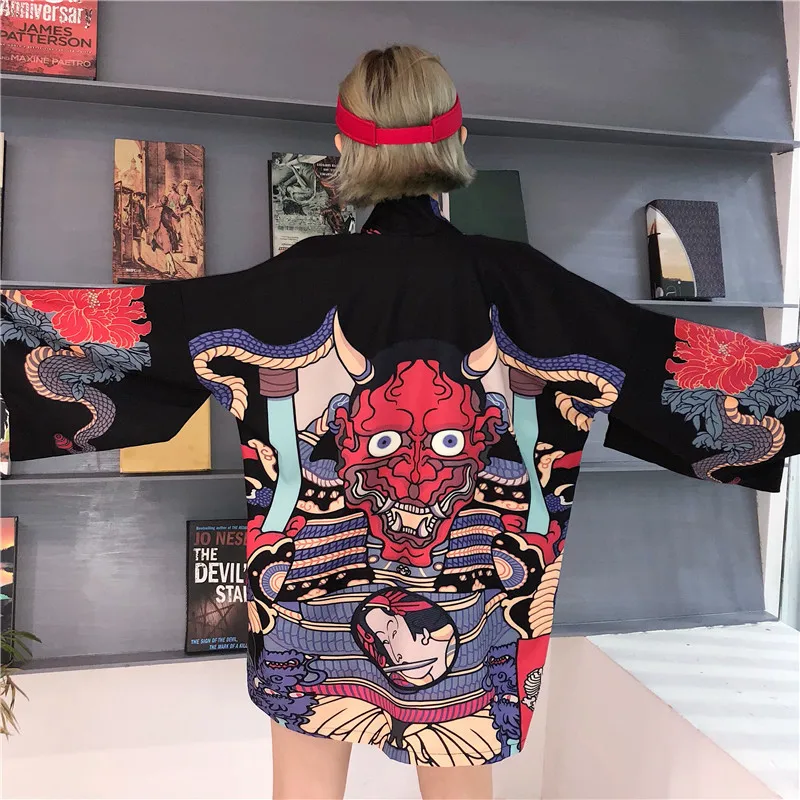 Summer Harajuku Blouse Women Man Kimono Cardigan Japanese Cartoon Printed Loose Tops Blusas Mujer De Moda
Summer Harajuku Blouse Women Man Kimono Cardigan Japanese Cartoon Printed Loose Tops Blusas Mujer De Moda