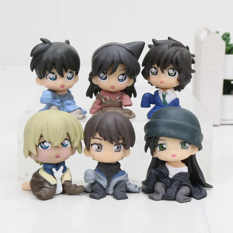 6pcs Detective Conan Case Closed Gin Furuya Rei Haibara Ai Action figure toys doll collection Christmas gift
6pcs Detective Conan Case Closed Gin Furuya Rei Haibara Ai Action figure toys doll collection Christmas gift
