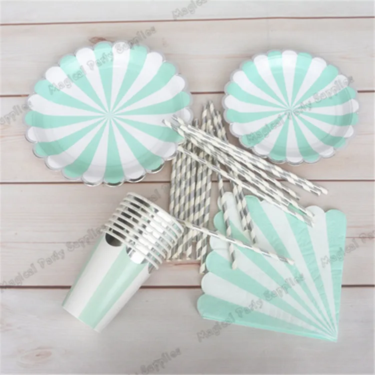 24 Sets Mint Blue and Silver Foil Tableware Dessert Dishes Dinner Plates Cups Napkins Wood Cutlery for Wedding Birthday
24 Sets Mint Blue and Silver Foil Tableware Dessert Dishes Dinner Plates Cups Napkins Wood Cutlery for Wedding Birthday