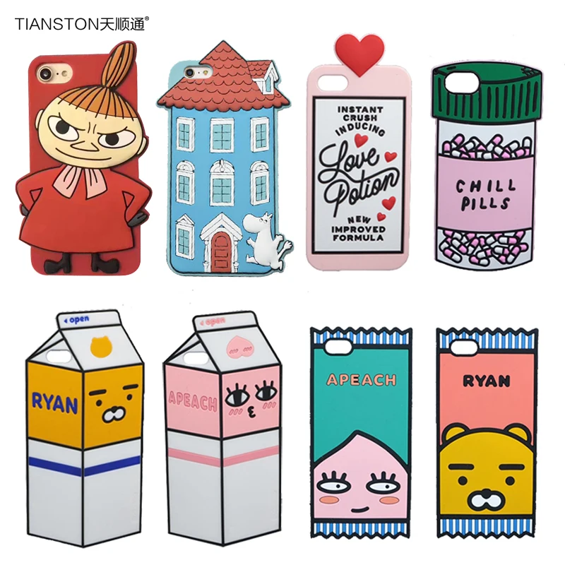TIANSTON Soft Silicone Cover for IPhone 8 7 6 Plus Cases 3D Cartoon Peach Chill Pills Coque for Apple 7 6s Plus Rubber Milk Case
TIANSTON Soft Silicone Cover for IPhone 8 7 6 Plus Cases 3D Cartoon Peach Chill Pills Coque for Apple 7 6s Plus Rubber Milk Case