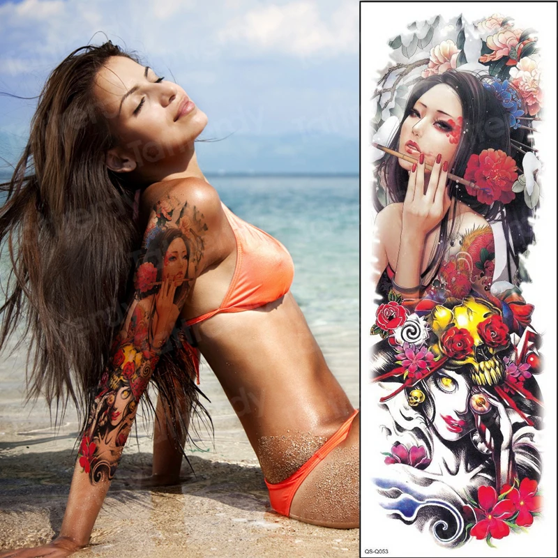 temporary tattoo full arm sleeve sexy tattoo for women men tattoo geisha waterproof transfer tattoo and body art sticker large
temporary tattoo full arm sleeve sexy tattoo for women men tattoo geisha waterproof transfer tattoo and body art sticker large