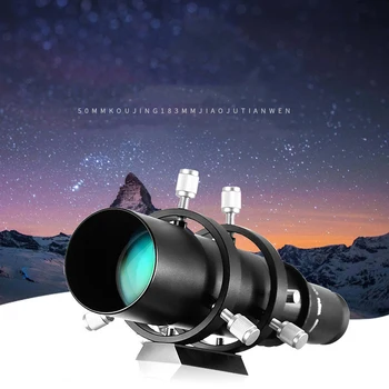 

50mm Guide Scope Finderscope for Astronomical Telescope 183mm 1.25in Focal Length Ratio Guidescope with Double Helical Focuser