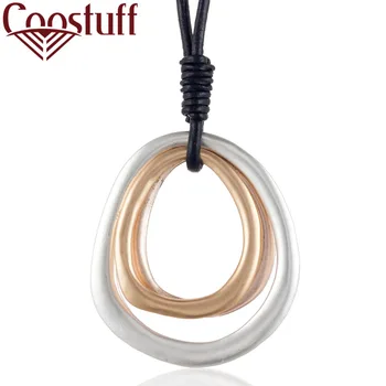 Gold Silver Color Circle Pendant Woman statement necklaces & pendants Black Leather necklace women collares mujer colar choker
Gold Silver Color Circle Pendant Woman statement necklaces & pendants Black Leather necklace women collares mujer colar choker