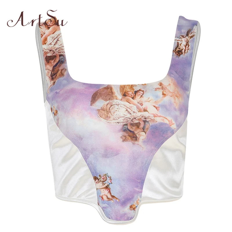 ArtSu 2019 Purple Angel Print Tank Top Women Sleeveless Top Baisc Kawaii Ladies Summer casual tops Sexy Square Neck ASVE20507
ArtSu 2019 Purple Angel Print Tank Top Women Sleeveless Top Baisc Kawaii Ladies Summer casual tops Sexy Square Neck ASVE20507