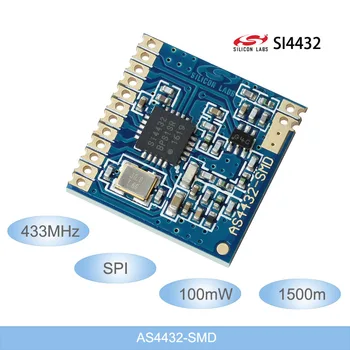 433Mhz SI4432 100mW Wireless Data Transceiver Module 1500-meter Long Distance Wireless Modules 433M SPI RF module
433Mhz SI4432 100mW Wireless Data Transceiver Module 1500-meter Long Distance Wireless Modules 433M SPI RF module