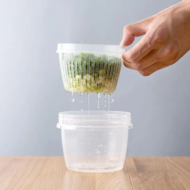 Round Drain Sealed Crisper Kitchen Organizer Ginger Garlic Onion Refrigerator Crisper Debris Fridge Storage Boxes Tray
Round Drain Sealed Crisper Kitchen Organizer Ginger Garlic Onion Refrigerator Crisper Debris Fridge Storage Boxes Tray