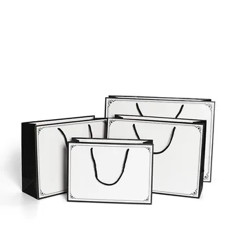 10pcs White Paper Packaging Bag Garment Gift Paper Bag with Handles Small Black Paper Shopping Bag Packaging Bag
10pcs White Paper Packaging Bag Garment Gift Paper Bag with Handles Small Black Paper Shopping Bag Packaging Bag