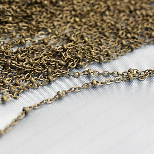 Wholesale Antique Bronze Copper 1.5mm/2mm Width Link Chains with Diameter 2mm/2.5mm Beads Accessories 5 Meter (JM2640)
Wholesale Antique Bronze Copper 1.5mm/2mm Width Link Chains with Diameter 2mm/2.5mm Beads Accessories 5 Meter (JM2640)