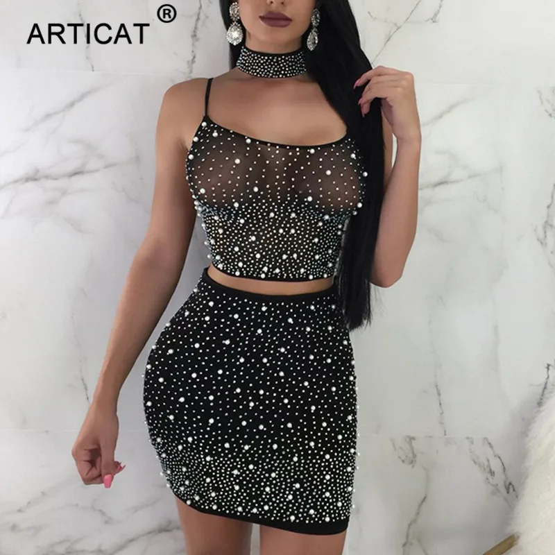 Articat Sheer Mesh Diamonds Sexy Backless Women Dress Strapless Bandage Bodycon Mini Dress Transparent Party Dresses Vestidos
Articat Sheer Mesh Diamonds Sexy Backless Women Dress Strapless Bandage Bodycon Mini Dress Transparent Party Dresses Vestidos