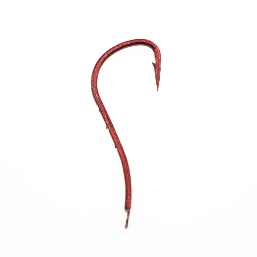 Description Picture 6 of itemRompin 100pcs Red color Baitholder Ryusen Hook Central Draught Fish Hook Size 10 12 14 16 18 Earth Worm Carp Fishing Bait Hooks