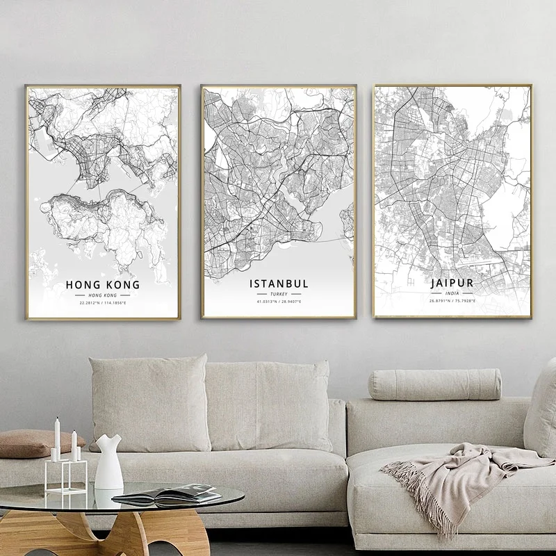 Modern Famous World City Map Jaipur Hong Kong Istanbul City Poster Nordic Living Room Wall Art Picture Home Canvas Painting
Modern Famous World City Map Jaipur Hong Kong Istanbul City Poster Nordic Living Room Wall Art Picture Home Canvas Painting