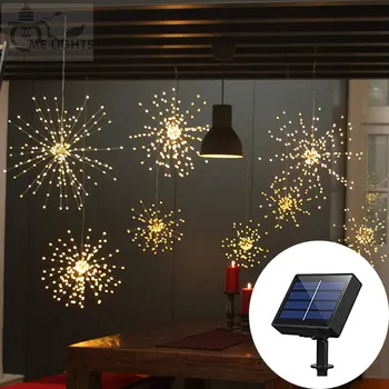 120 LED Solar Fairy String Lights Starburst Twinkle Light Bouquet Shape 8 Modes Dimmable with Remote Control Outdoor Decoration
120 LED Solar Fairy String Lights Starburst Twinkle Light Bouquet Shape 8 Modes Dimmable with Remote Control Outdoor Decoration