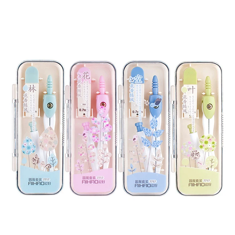 Metal Drawing Compass with 0.7mm lead refill Math Geometry Tools for Circles School Supplies Cute Stationery Set for Students
Metal Drawing Compass with 0.7mm lead refill Math Geometry Tools for Circles School Supplies Cute Stationery Set for Students