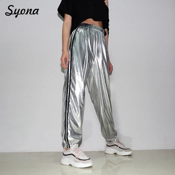 Women Sweatpants Satin HAREM PANTS Bright Side Stripe Track Trousers Hiphop Dance Trackpants Shiny Sweat Pants Joggers Summer
Women Sweatpants Satin HAREM PANTS Bright Side Stripe Track Trousers Hiphop Dance Trackpants Shiny Sweat Pants Joggers Summer