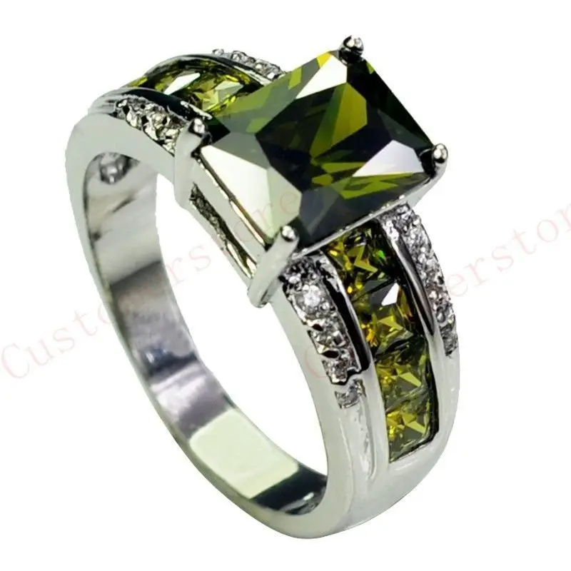 shipping> >>>Fashion Silver Plated Olive Green Crystal Inlay Zircon ring size 7.8.9.10
shipping> >>>Fashion Silver Plated Olive Green Crystal Inlay Zircon ring size 7.8.9.10