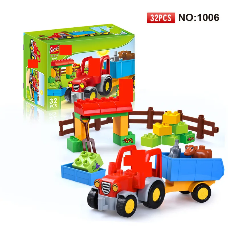 Happy Farm Large Building Blocks Sets Friends Figures Animal DIY Baseplate LegoINGLs Duplo Bricks Educational Toys for Children
Happy Farm Large Building Blocks Sets Friends Figures Animal DIY Baseplate LegoINGLs Duplo Bricks Educational Toys for Children