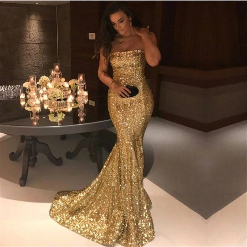 2019 Gold Silver Elegant Reflective Dress Mermaid Long Prom Dress Sequined Sleeveless Prom Gown Vestido de festa Longo
2019 Gold Silver Elegant Reflective Dress Mermaid Long Prom Dress Sequined Sleeveless Prom Gown Vestido de festa Longo