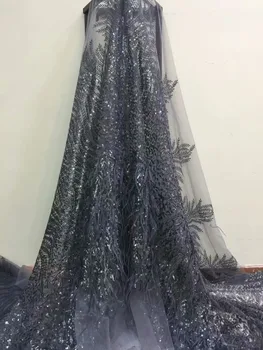 Embroidered feather Lace Fabric High Quality French Lace With Sequins Laces Materials African Wedding 
Embroidered feather Lace Fabric High Quality French Lace With Sequins Laces Materials African Wedding