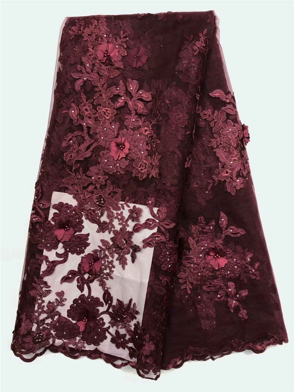 wine red Embroidery tulle french lace fabric beaded african lace fabric nigerian lace fabrics for wedding party 5 yards per
wine red Embroidery tulle french lace fabric beaded african lace fabric nigerian lace fabrics for wedding party 5 yards per