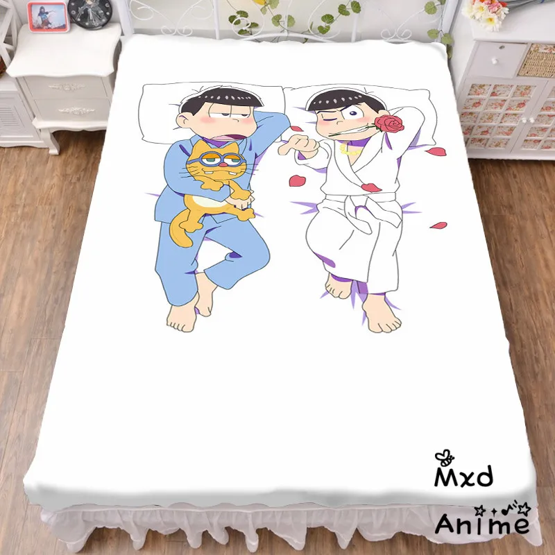 Anime Mr.Osomatsu-san Brothers Bed sheet Throw Blanket Bedding Coverlet Cosplay Gifts Flat Sheet Lover gifts | Дом и сад