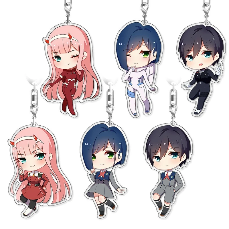 DARLING in the FRANXX DITF 02 Cute Acrylic Pendant Keychain Key Chains (4)