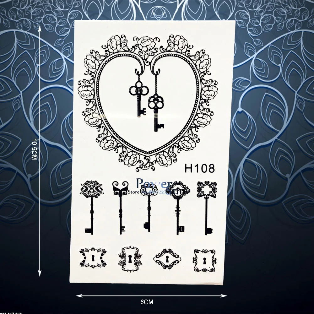 Sexy Lace Keys Temporary Tattoo Sticker For Women Legs Tattoo Decals Waterproof Body Art Arm Fake Tattoo Stickers PH108
Sexy Lace Keys Temporary Tattoo Sticker For Women Legs Tattoo Decals Waterproof Body Art Arm Fake Tattoo Stickers PH108