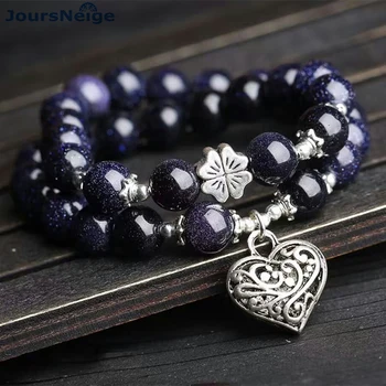 JoursNeige Dark Blue Sand Natural Stone Bracelets Tibetan Silver Heart Pendant for Men Women Stone Bracelet Multilayer Jewelry
JoursNeige Dark Blue Sand Natural Stone Bracelets Tibetan Silver Heart Pendant for Men Women Stone Bracelet Multilayer Jewelry