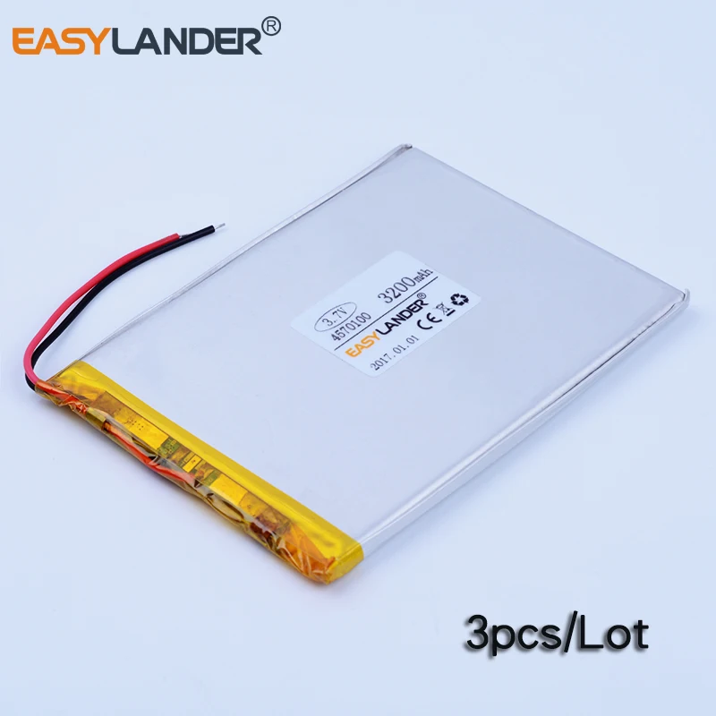 3 шт./лот 7 V 4570100 3200mAh литий-полимерный литий-ионный аккумулятор для Bluetooth ноутбука