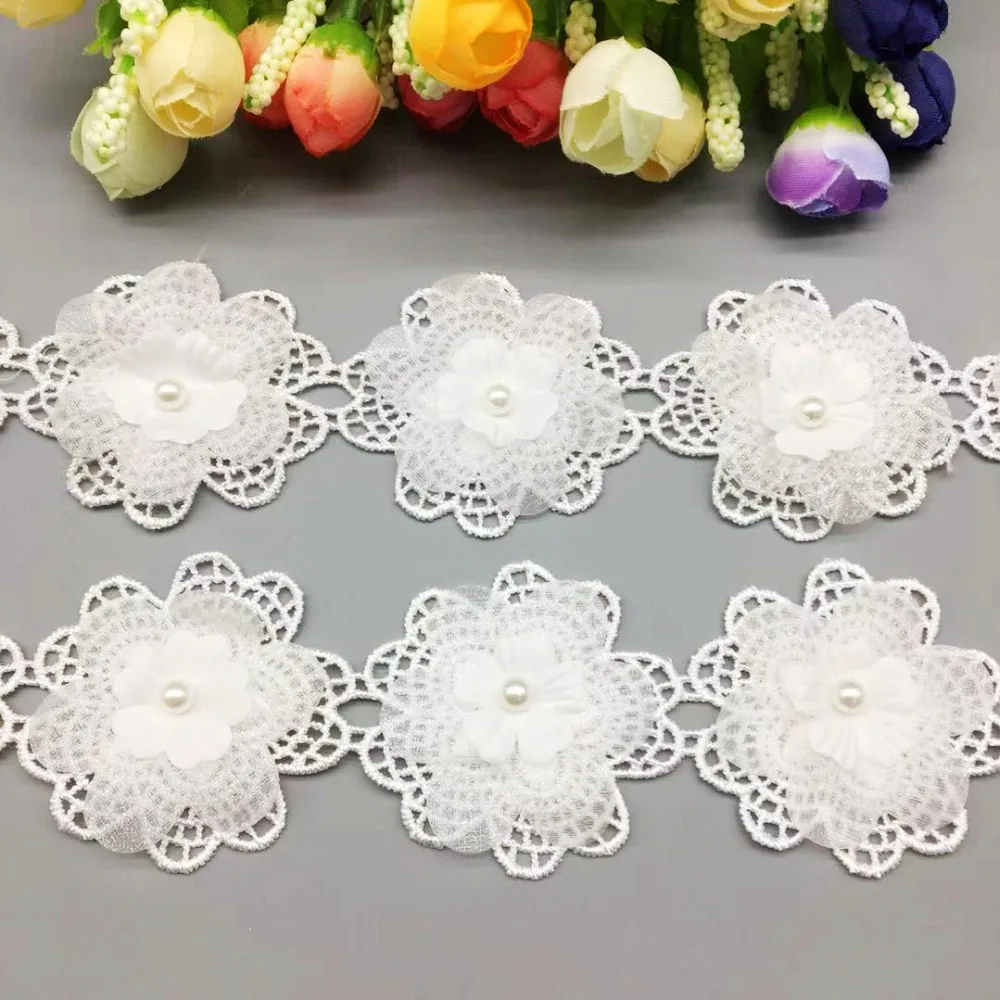 50x Pearl Guipure Flowers Applique Trimming Lace Fabric Trim Ribbon 50mm Wide DIY Jewelry Clothing Wedding Floral Accessories
50x Pearl Guipure Flowers Applique Trimming Lace Fabric Trim Ribbon 50mm Wide DIY Jewelry Clothing Wedding Floral Accessories