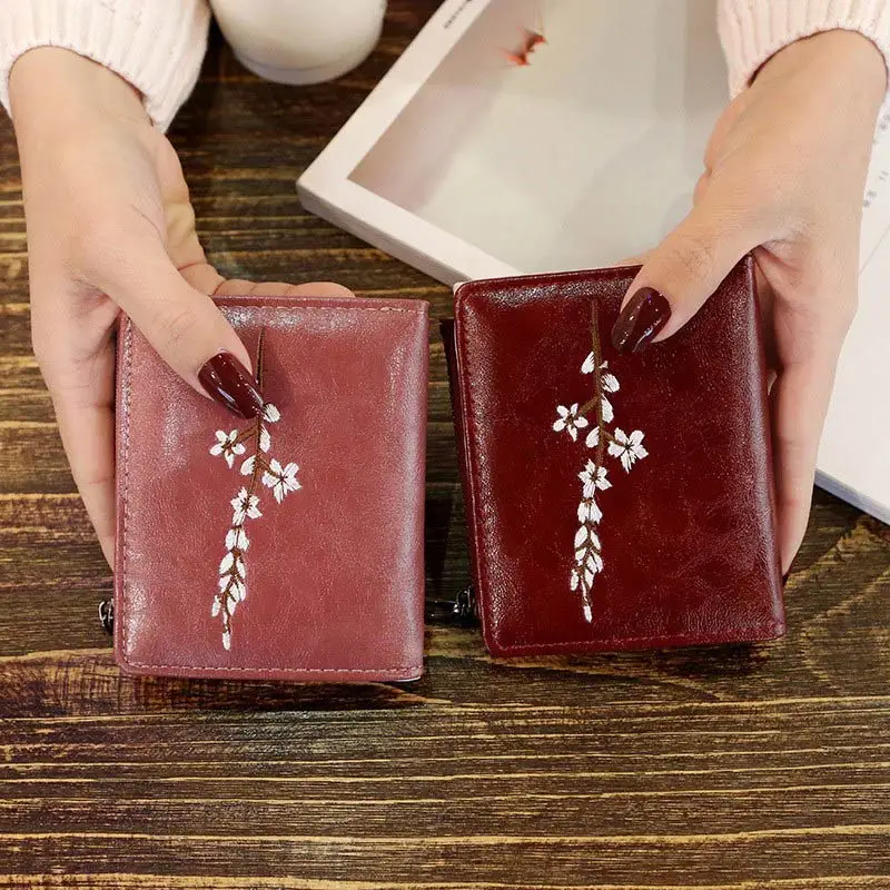 2019 New Women's Wallet Purse Short Design Flower PU Leather for Coin Money Cards WML99 | Багаж и сумки