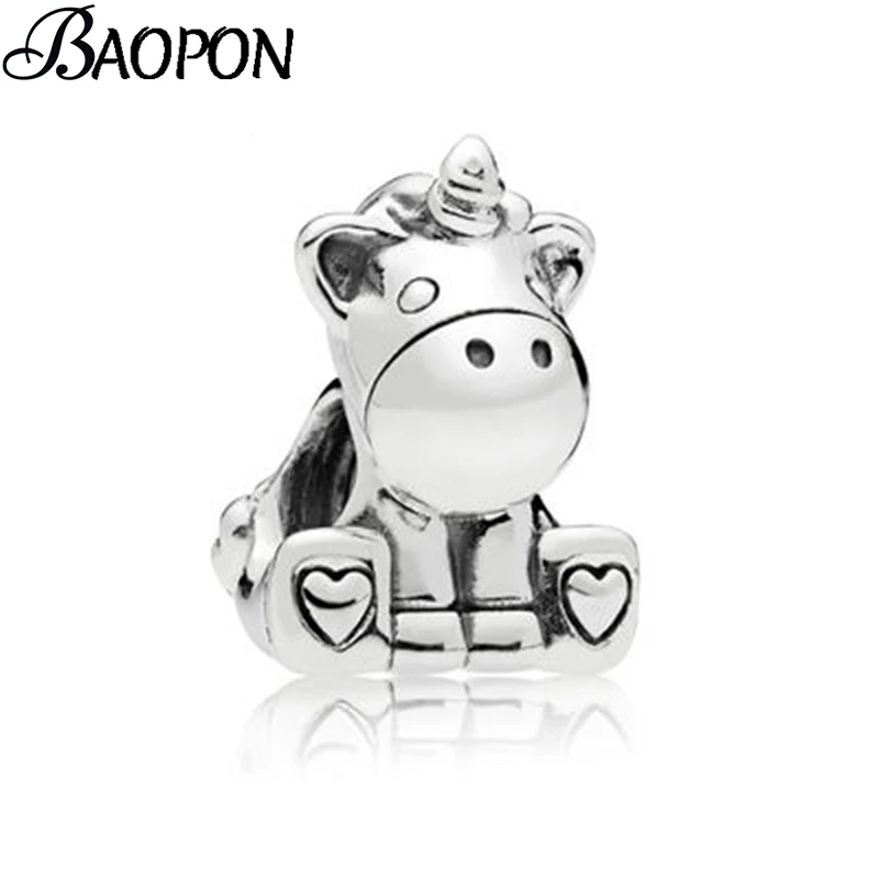 BAOPON 2Pcs/lot Silver Charms Fit Pandora Bracelets Original Beads Sweet Bruno The Unicorn Charm Bead Women DIY Jewelry
BAOPON 2Pcs/lot Silver Charms Fit Pandora Bracelets Original Beads Sweet Bruno The Unicorn Charm Bead Women DIY Jewelry